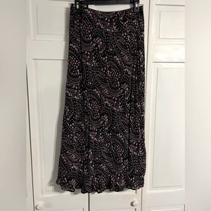 purple and black boho skirt size 12 petite